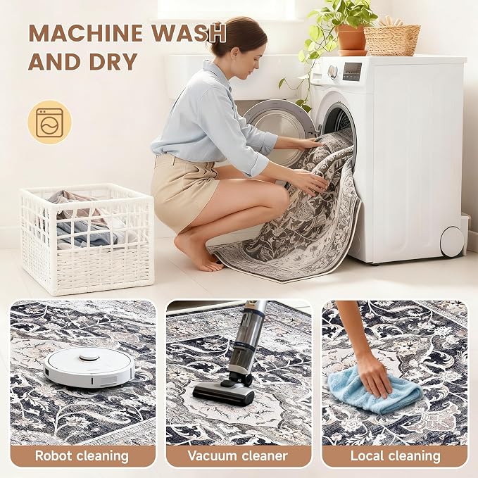 Office Chair Mat for Hardwood Tile Floor, Machine Washable Office Area Carpet - Image 3