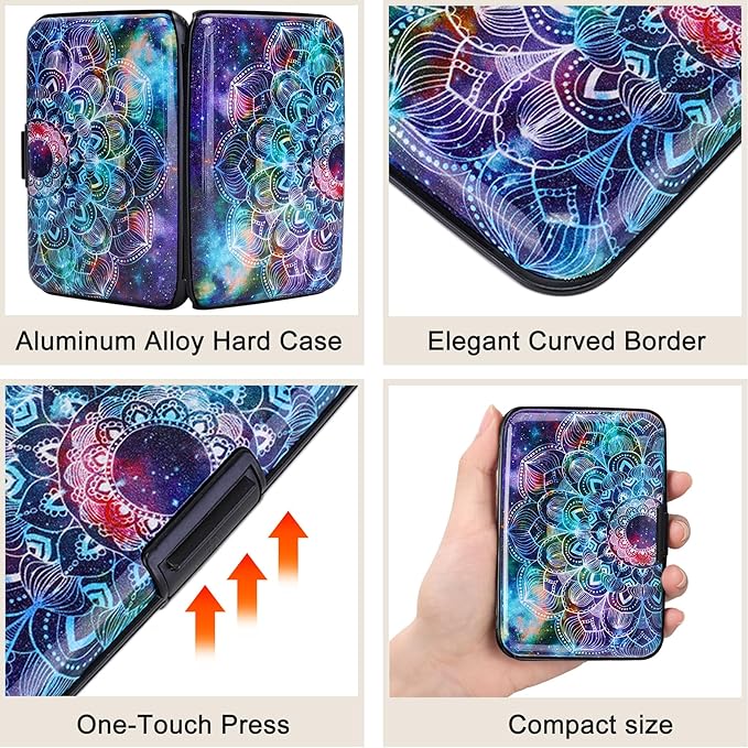 ELFISH Mini RFID Aluminum Wallet Credit Cards Holder Business Card Case Metal - Image 3