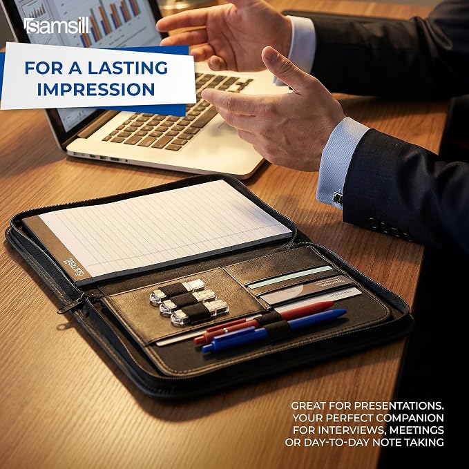 Samsill Professional Padfolio, Faux Leather Junior Portfolio - Image 7