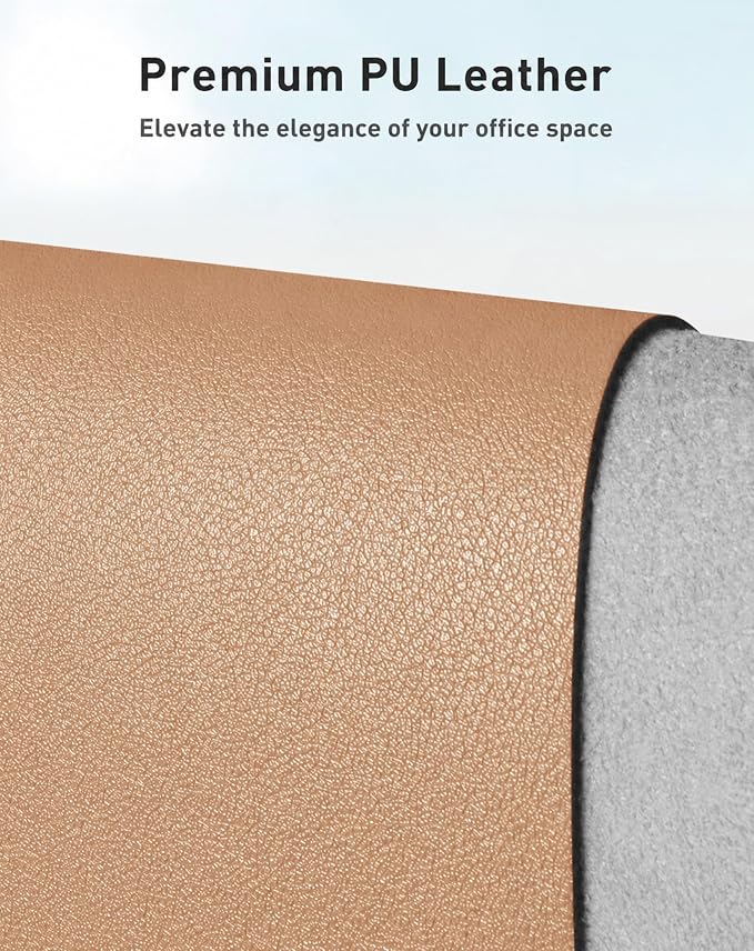 Aothia Faux Leather Desk Mat for Keyboard & Mouse | Creates One Clean Surface - Image 2