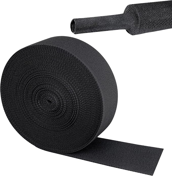 2 in 1 Heat Shrink Braided Sleeving Fabric Tubing-Ideal fit Irregular Shape by Sunnarepoon