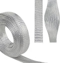 Tinned Copper Braid Wire Shielding Ground Strap Metal Cable Sleeve Expandable by BuyUneed