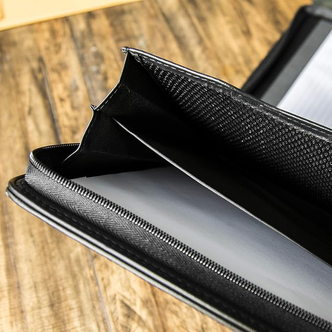Cossini Black Superior Vegan Leather Business Portfolio - Image 5