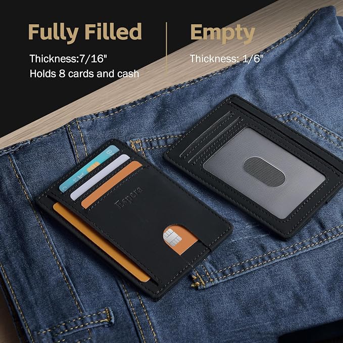 Espera Slim Minimalist Front Pocket Wallet - Image 6