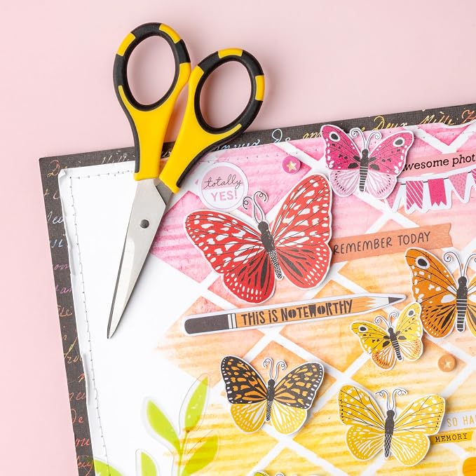 American Crafts Cutter Bee Herb Scissors 4/Pkg-Yellow/Black - Image 3