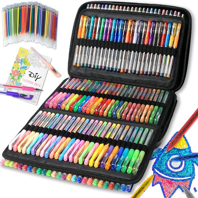 320 Pack Gel Pens for Adult Coloring Book, 160 Colors Artist Pens Include 156 by ZSCM