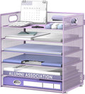 Daltack 6 Tier Paper Organizer for Desk, Paper Letter Tray Organizer for Desks by DALTACK