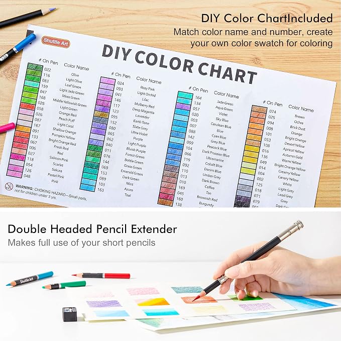 Shuttle Art 80 Colored Pencils for Adults, Soft Core Color Pencil, Drawing - Image 5