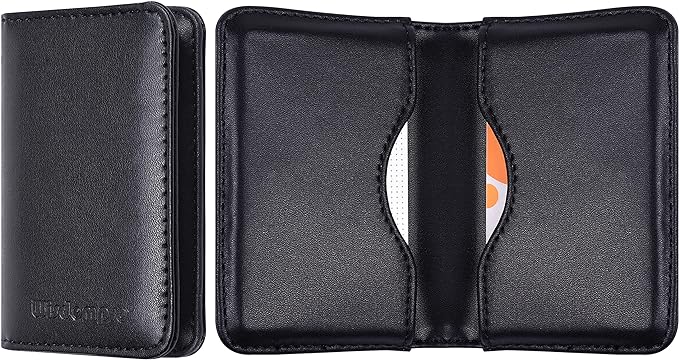 Wisdompro Business Card Holder, 2-Sided PU Leather Folio Name Card Holder by Wisdompro