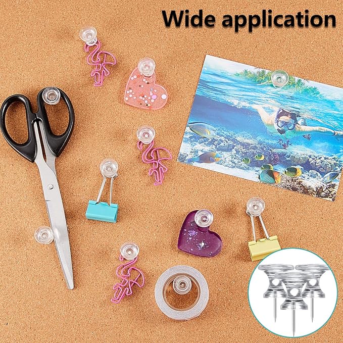 Outus 100 Pcs Giant Push Pins Large Thumb Tacks Plastic Heads 1 Inch Jumbo Push - Image 4