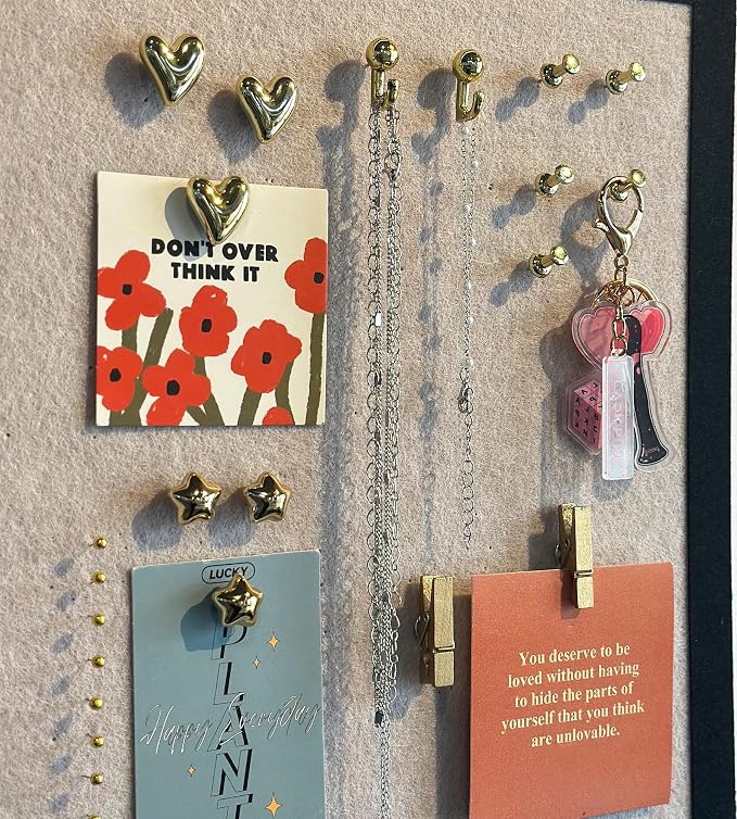 KEYDUACU 100 Pcs Gold Push Pins Set, Metal Thumb Tacks, Decorative Push Pins - Image 5