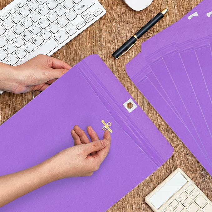 Geyee 100 Pcs Clasp Manilla Envelopes 9 x 12 Inch Gummed Colored Envelopes - Image 5