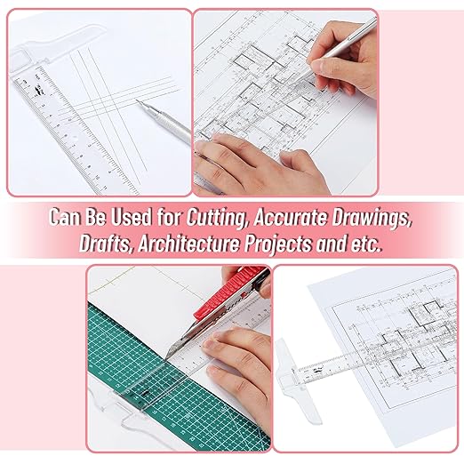 Mr. Pen- 12 Inches Plastic T Square Ruler, 3 Pack | Drafting T Square - Image 6