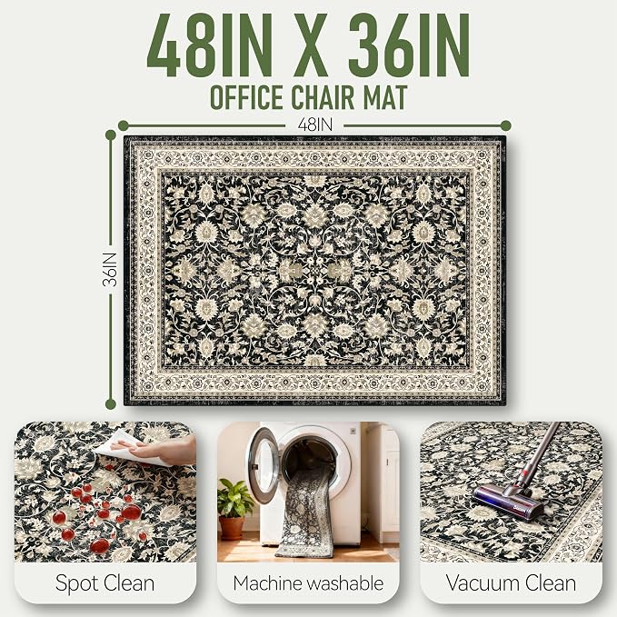 36"x48" Office Chair Mat for Hardwood, Under Desk Chair Mat for Home Office - Image 4