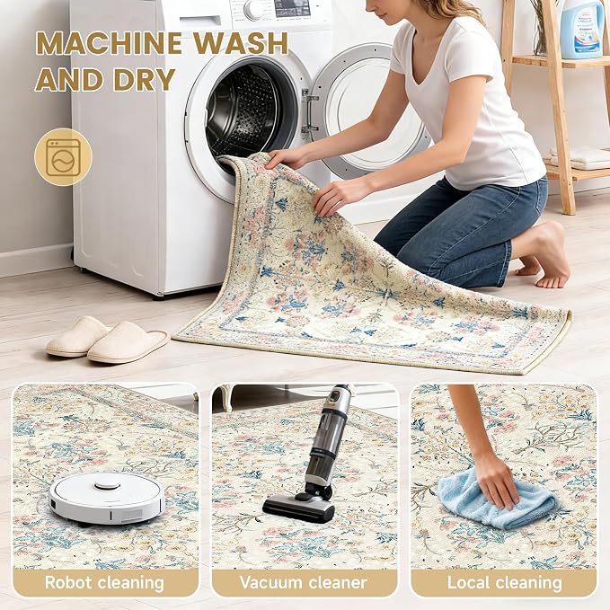 Office Chair Mat for Hardwood Tile Floor, Machine Washable Office Area Carpet - Image 2