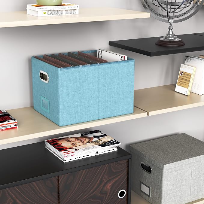 Oterri 2 Pack File Storage Organizer Box, Filing Box, Portable File Box - Image 6