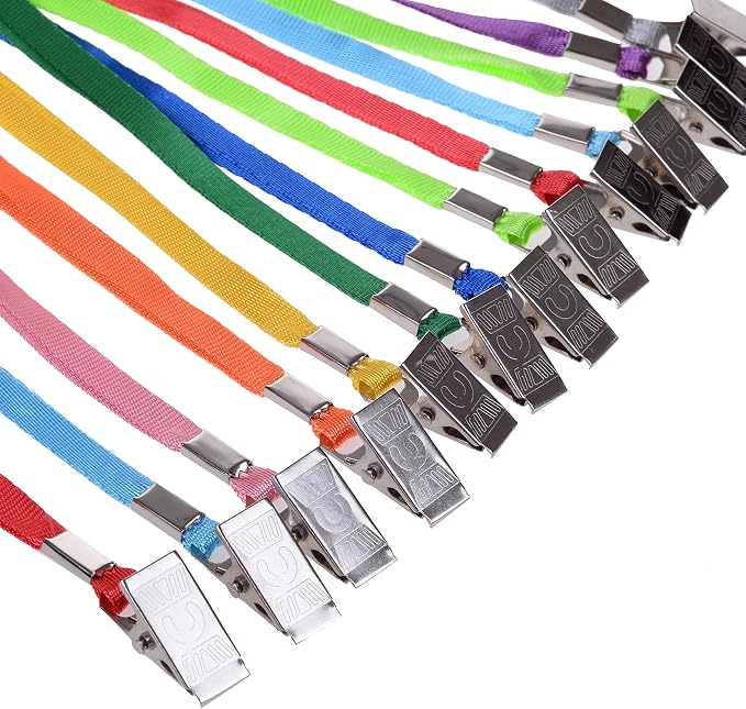Wisdompro Lanyard with Bulldog Clip, 20 Pack of 17 inch Flat Nylon Neck Lanyard - Image 7