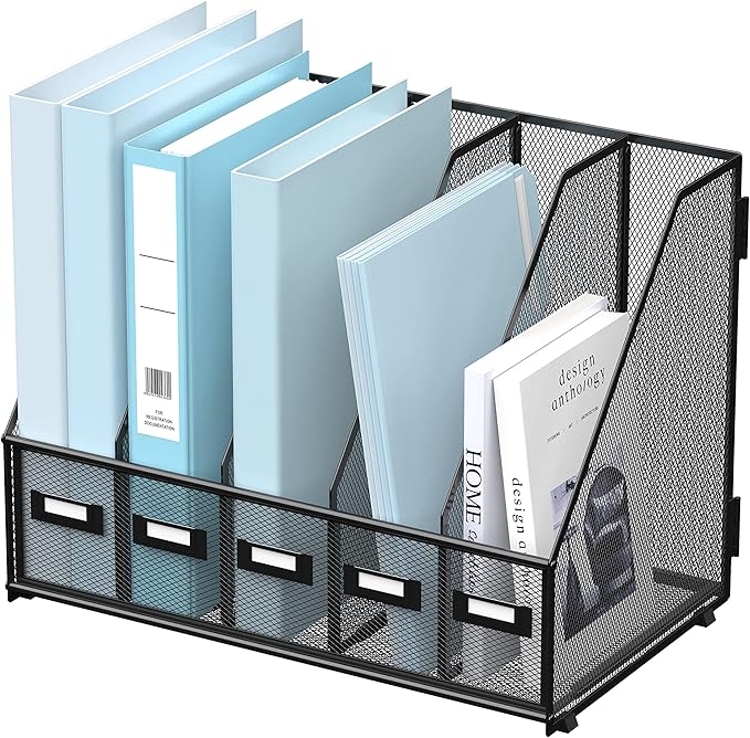 SUPEASY Desk Organizers Metal Desk Magazine File Holder by SUPEASY