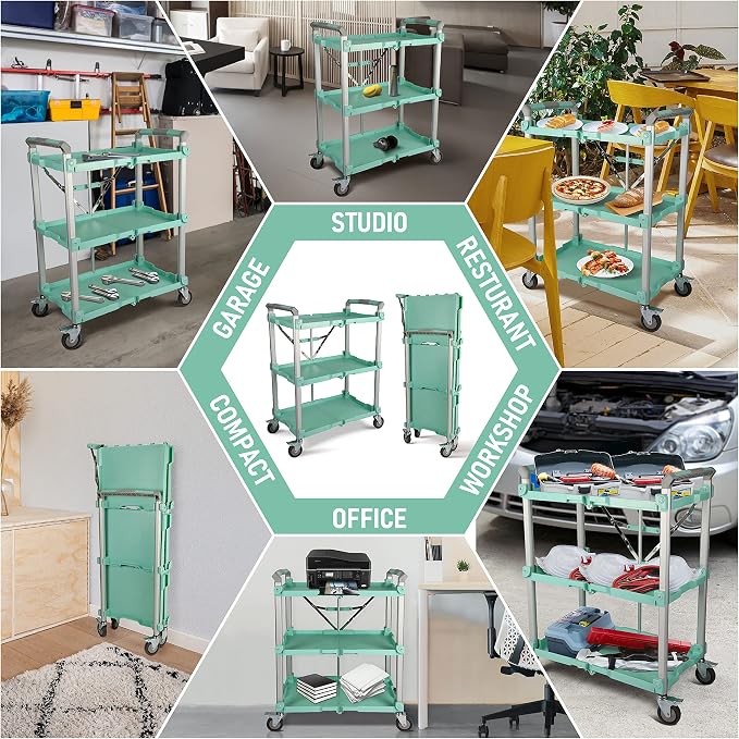 Olympia Tools 89-353 Pack N Roll Collapsible Service Cart, 300LB Capacity - Image 4