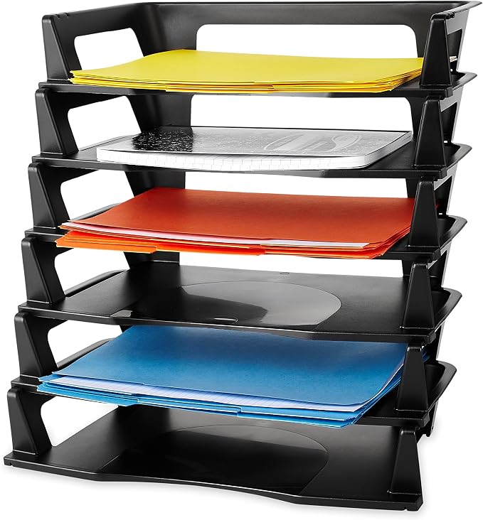 Rubbermaid Regeneration Letter Tray, Six Tier by Rubbermaid