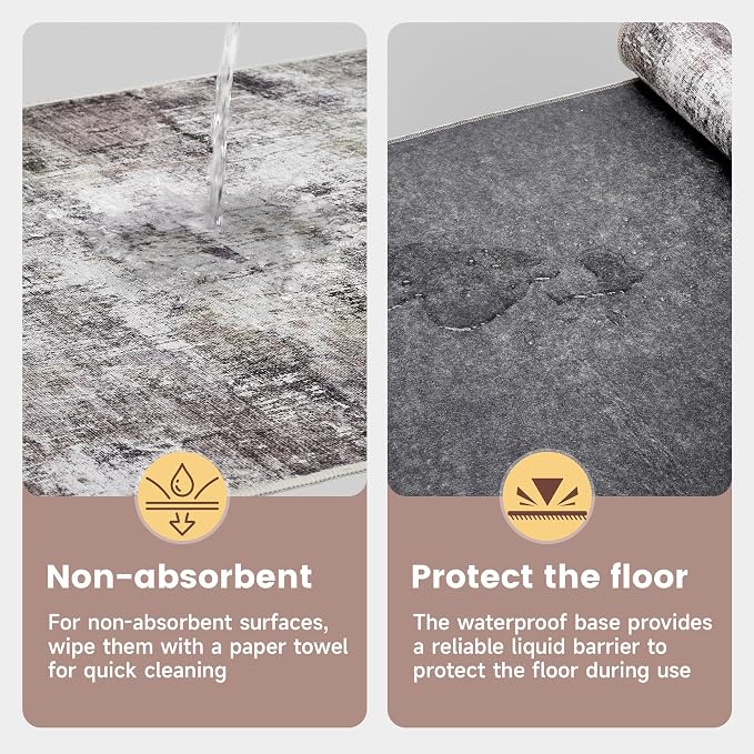 Office Chair Mat for Hardwood Tile Floor, Machine Washable Office Area Carpet - Image 5