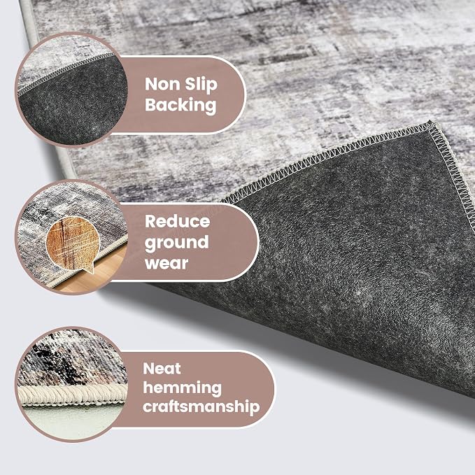 Office Chair Mat for Hardwood Tile Floor, Machine Washable Office Area Carpet - Image 4