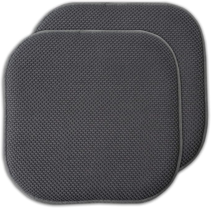 Sweet Home Collection Memory Foam Honeycomb Nonslip Back 16" x 16" Chair/Seat by SweetHomeCollection