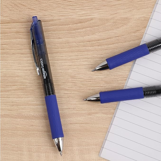 Amazon Basics Retractable Gel Pens, Fine Point 0.7mm, Smooth Writing, No-Smear - Image 7
