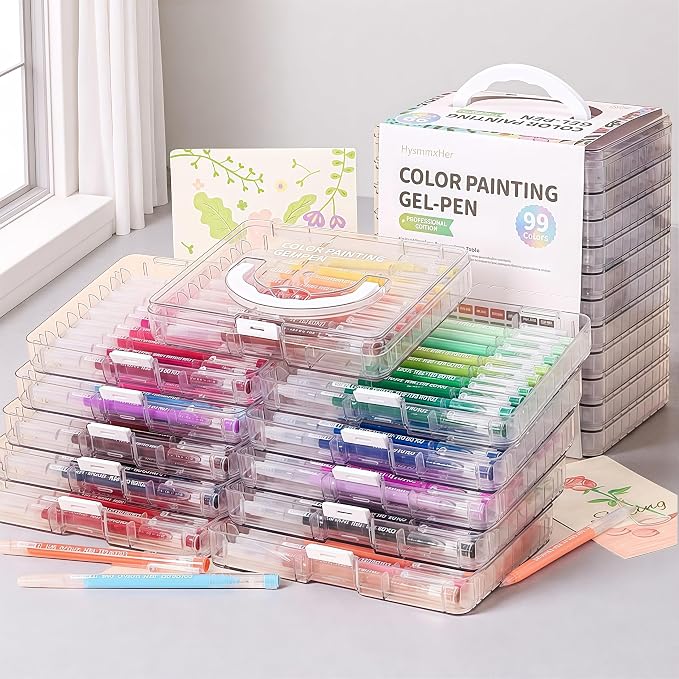 99 Colored Gel Pens Set, 0.6mm Fine Point - Image 2