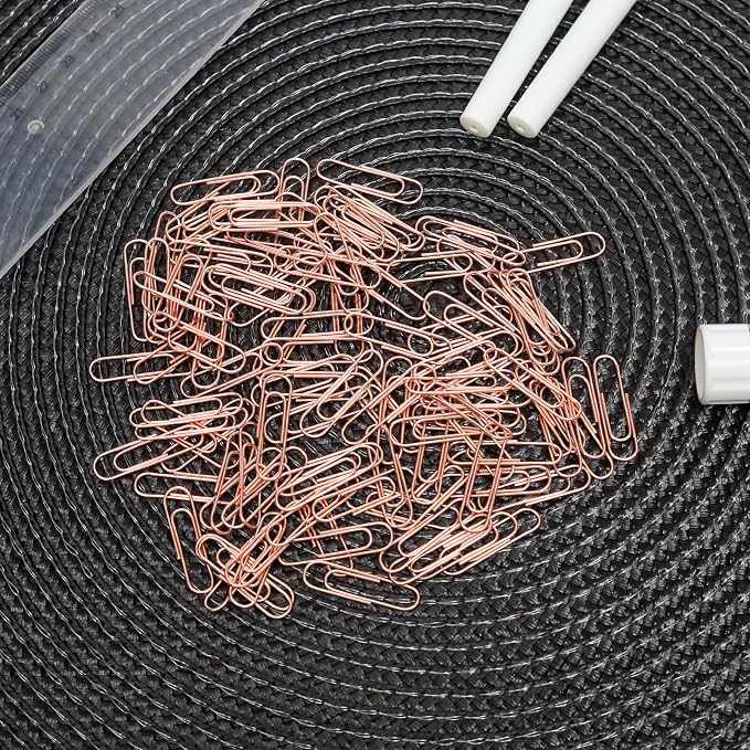 100 Pcs Rose Gold Paper Clips, 1.1 Inch Colorful Paperclips | Colored Paper - Image 3