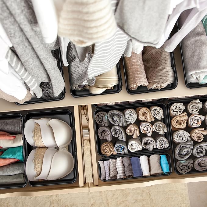 Simple Houseware Interlocking Desk Drawer Bins Organizer, 10 Packs - Image 4