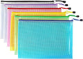 6 Pack Mesh Zipper Pouch Bags, Waterproof Zipper Pouch A4 Size | Zip File by Tamaki