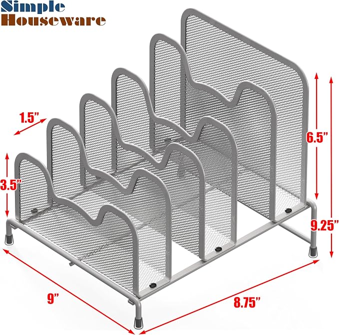 Simple Houseware Desk 5 Sections Step File Sorter Organizer - Image 6