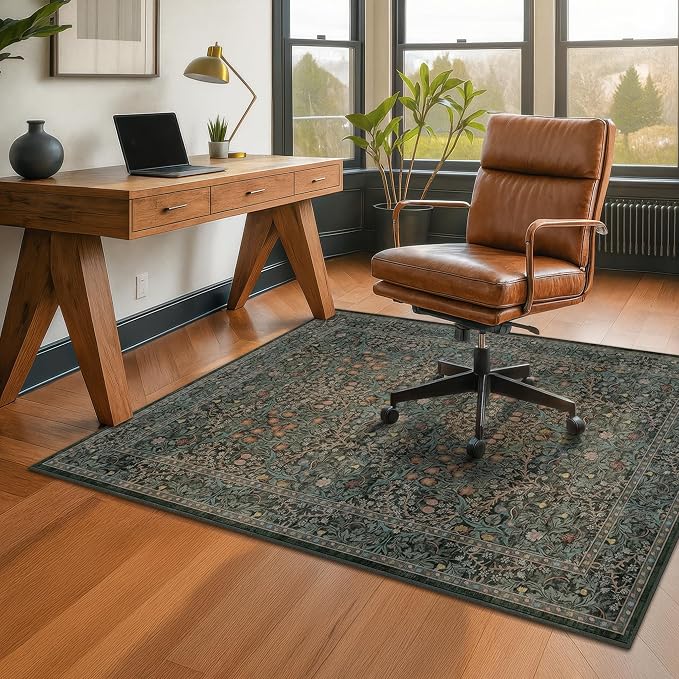 48"x60" Dark Green Office Chair Mat - Image 3