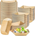 120 Pack 1/2Lb Paper Food Boat Trays Disposable Small Paper Boats Plates by MotBach
