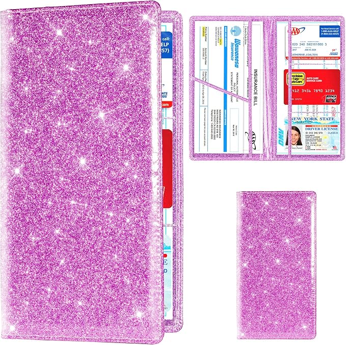 TOURSUIT Car Registration and Insurance Card Holder, Vehicle License Document by TOURSUIT