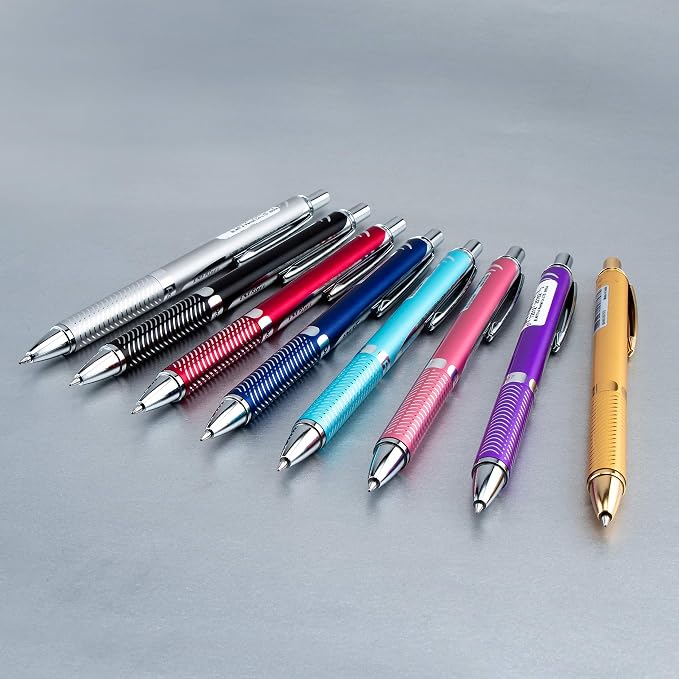 Pentel PINK BCA EnerGel Alloy RT Premium Liquid Gel Pen, Medium Line, 1 Pack - Image 7