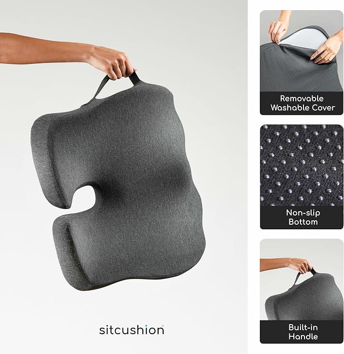 SitCushion Car Seat Cushion for Long Driving – X Large Memory Foam Seat Cushion - Image 8