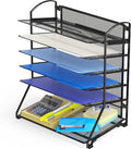 Simple Houseware 6-Tier Sliding File Organizer, Desk Letter Tray by SimpleHouseware