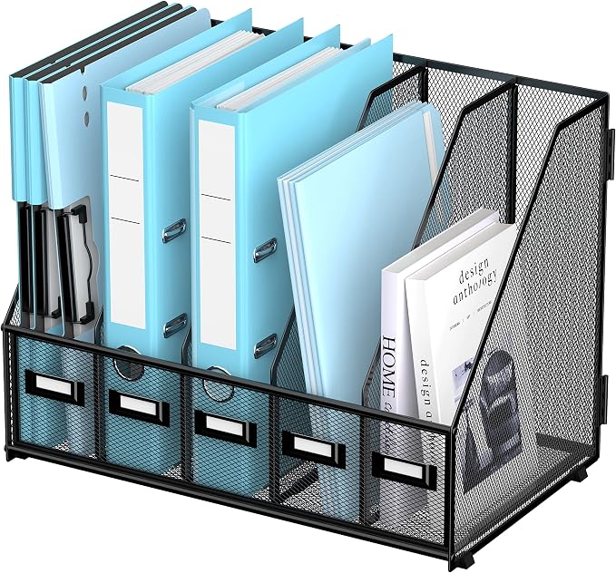 SUPEASY Desk Organizers Metal Desk Magazine File Holder by SUPEASY