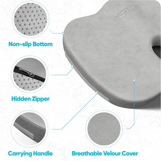 FORTEM Seat Cushion, Office Chair Cushion, Memory Foam Car Seat Cushions - Image 5