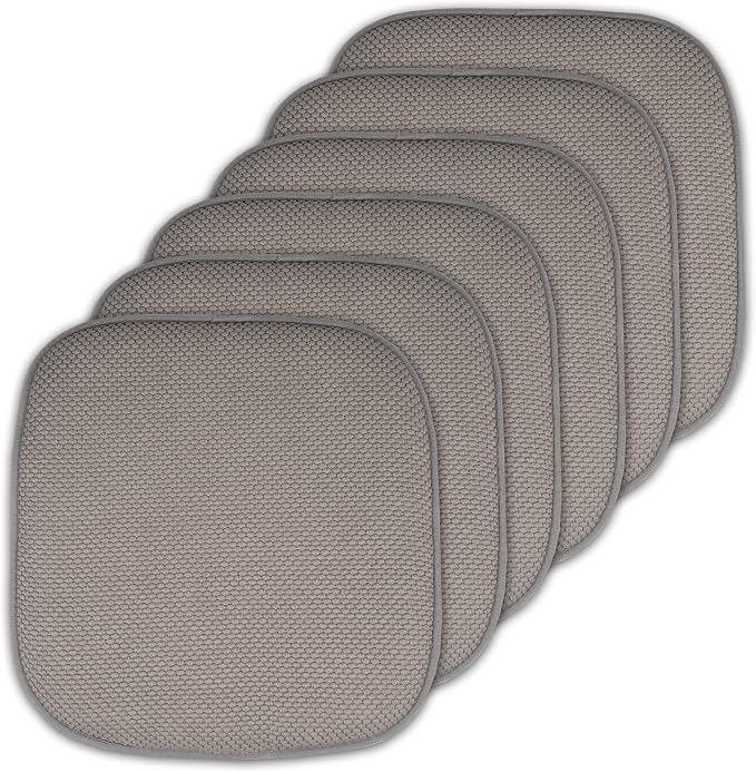Sweet Home Collection Cushion Memory Foam Chair Pads Honeycomb Nonslip Back by SweetHomeCollection