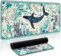 Aesthetic Desk Mat, Cute Drifting Whales Desk Pad Protector by Zotia