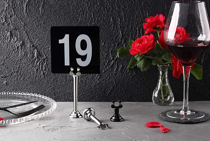 New Star Foodservice Triton Harp Clip Style Place Card / Table Number Holder - Image 4