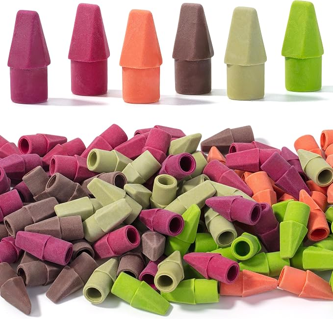 Mr. Pen- Pencil Erasers Toppers, 120 Pack, Late Harvest Color Scheme | Latex by MrPen