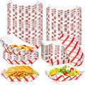 100 Pack 2Lb Paper Food Boat Trays Disposable Paper Boat Plate Containers by MotBach