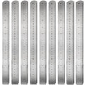 30 Pack 12 Inches Stainless Steel Rulers, Straight Edge Ruler, Precision Metal by ZEONHAK