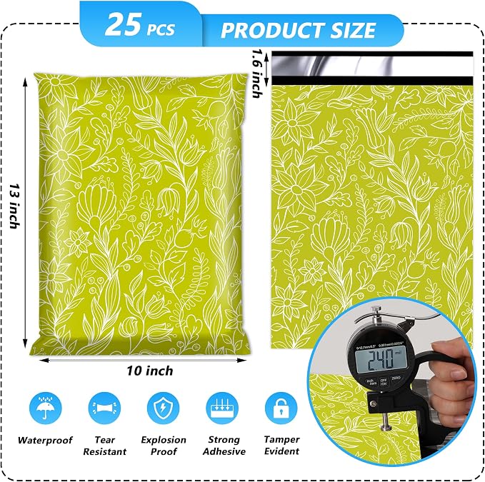 Poly Mailer 10x13 Inch 25 Pcs, Waterproof and Tear-Resistant Shipping Bags - Image 2