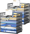 Daltack 6 Tier Paper Organizer for Desk, Paper Letter Tray Organizer for Desks by DALTACK