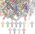 240 Pcs Cross Paper Clips, 1.34 x 0.8 Inch Multicolor Metal Bookmark Clips by Unknown